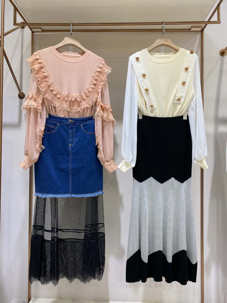 维拉玛拉2021秋高端女装尾货清仓品牌折扣专柜杂款连衣裙直播货源