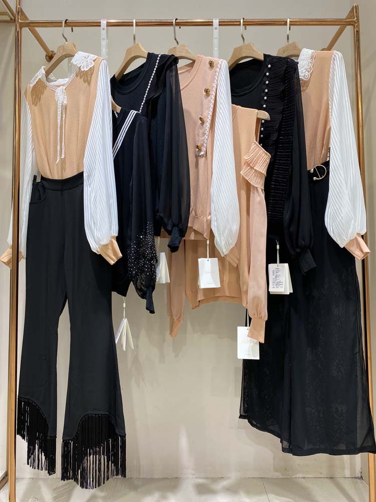 维拉玛拉2021秋高端女装尾货清仓品牌折扣专柜杂款连衣裙直播货源