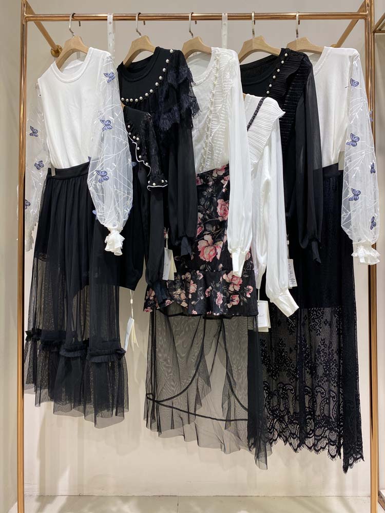 维拉玛拉2021秋高端女装尾货清仓品牌折扣专柜杂款连衣裙直播货源