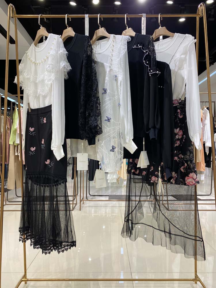 维拉玛拉2021秋高端女装尾货清仓品牌折扣专柜杂款连衣裙直播货源